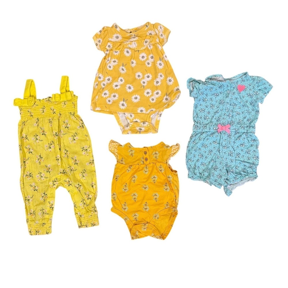 Baby girl 0-3M summer clothing bundle romper bodysuit boho  Floral